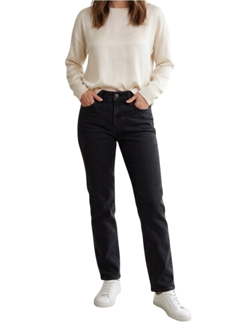 Madewell  Mid-Rise Perfect  Vintage Women’s Size 26 US Straight Leg Jeans Black